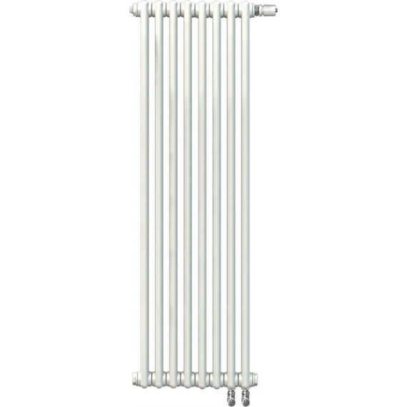 Вертикальный радиатор Zehnder Charleston 2180 390х1790 мм (8 секций) нижнее подключение, белый - фото 
