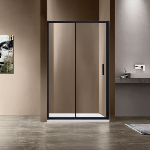 Душевая дверь Vincea Garda 120 см VDS-1G120CLB, черный/прозрачное - фото 
