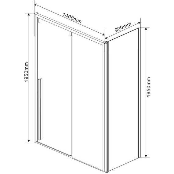 Душевое ограждение Vincea Lugano 140x90 см VSR-1L9014CLB-1 (стекло 8 мм), черный/прозрачное - фото 2