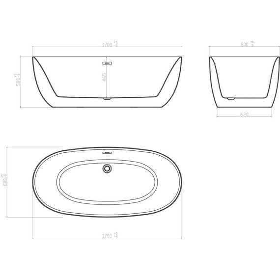Ванна отдельностоящая Vincea 170x80 см VBT-205 - фото 3