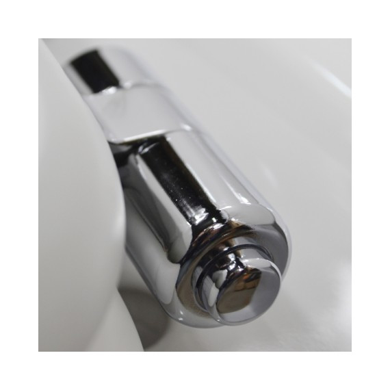 Сиденье с крышкой для унитаза Magliezza микролифт 9000B-CR, петли хром - фото 3