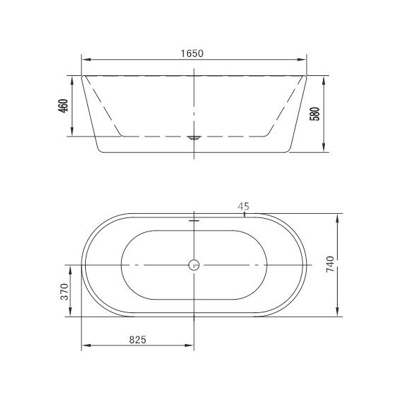 Ванна отдельностоящая Art&Max 165x72 см AM-200-1650-720 - фото 3