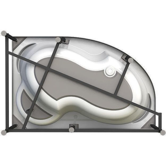 Ванна акриловая Радомир Ирма 2 150x97 см R (в комплекте каркас), Размер - мм: 1500х970 - фото 8