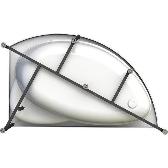 Ванна акриловая Радомир Модерна 160x100 см L (в комплекте каркас) - фото 7