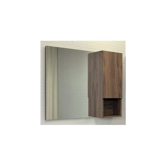 Зеркало-шкаф Comforty Бордо 90 см, дуб тёмно-коричневый - фото 