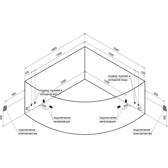 Ванна гидромассажная Радомир Филадельфия 168x168 см (Гидромассаж "Терапия" Gold) - фото 3