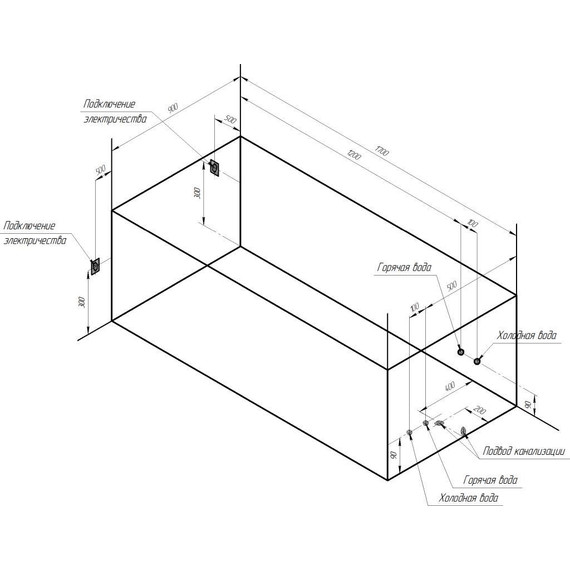 Ванна гидромассажная Радомир Хельга 170x90 см (Гидромассаж "Стандарт" Chrome) - фото 3