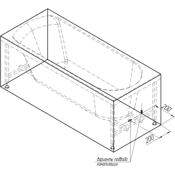 Ванна гидромассажная Радомир Николь 168x70 см (Гидромассаж "Классик") - фото 3