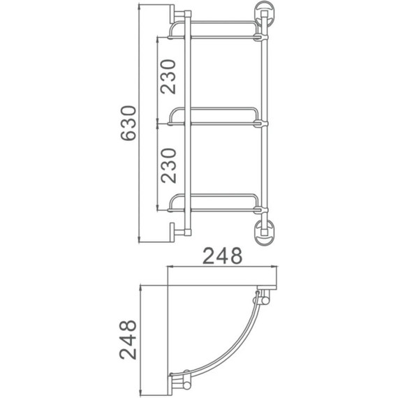 Cтеклянная полка Haiba HB1907-3 - фото 5