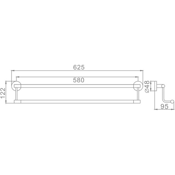 Полотенцедержатель Haiba HB8709, цвет чёрный матовый - фото 2