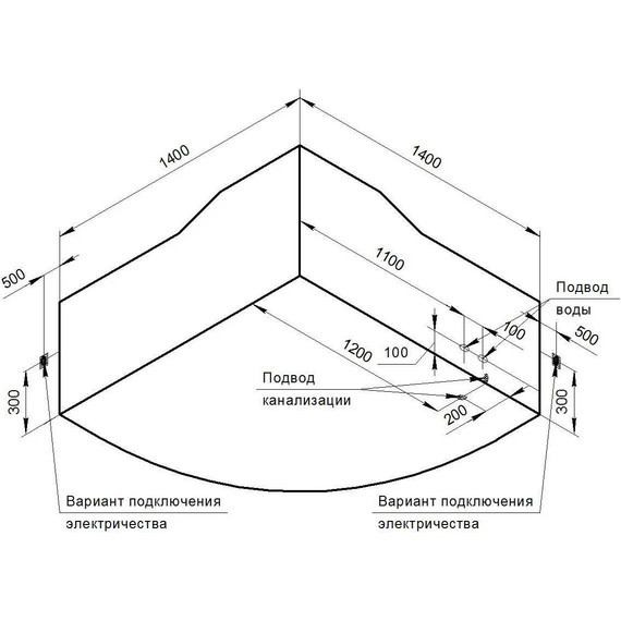 Ванна гидромассажная Радомир Сорренто 140x140 см (Гидромассаж "Терапия" Chrome) - фото 3