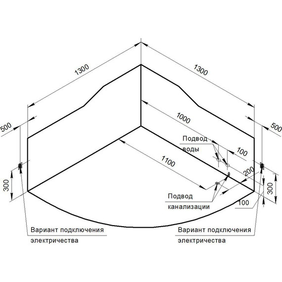 Ванна гидромассажная Радомир Сорренто 130x130 см (Гидромассаж "Стандарт" Gold) - фото 2