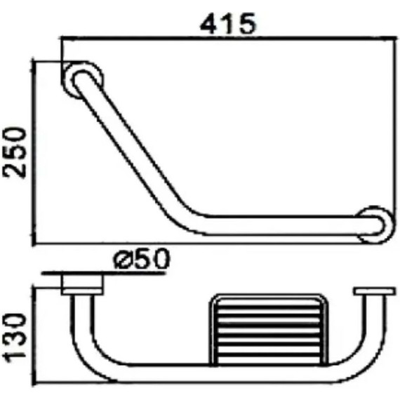 Поручень для ванны с мыльницей Haiba HB1719 - фото 7