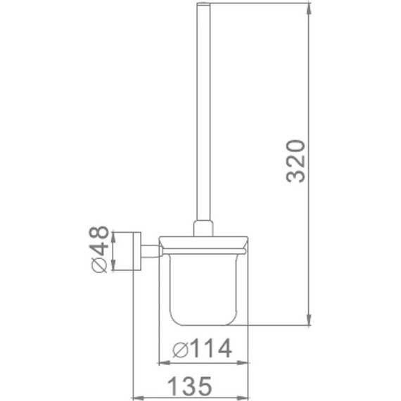 Ёршик для унитаза Haiba HB8710, цвет чёрный матовый - фото 4