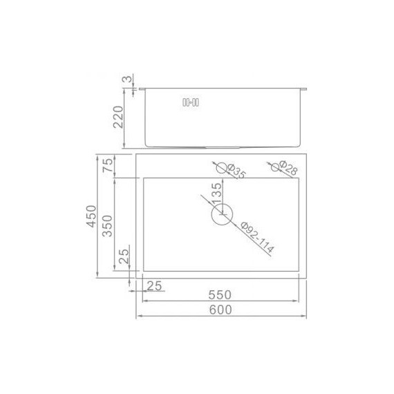 Кухонная мойка Gerhans K36045B 1 мм, PVD графит, Цвет производителя: графит - фото 3