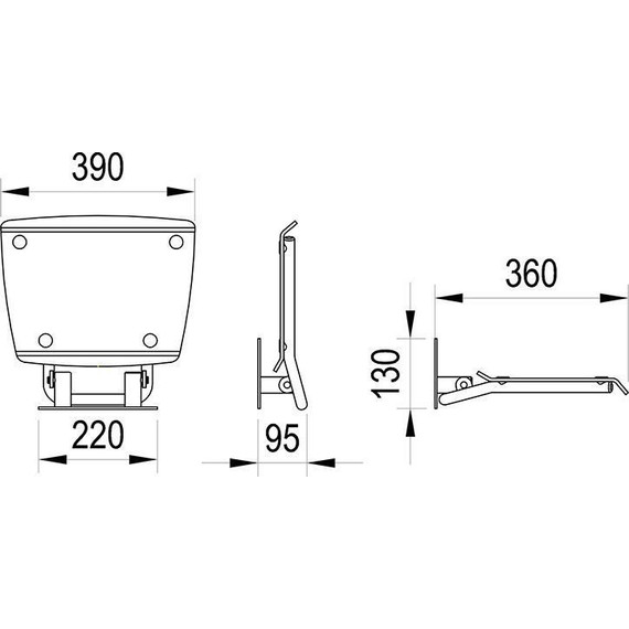 Сиденье для душа Ravak Ovo B II Opal B8F0000060, прозрачно-белый - фото 3