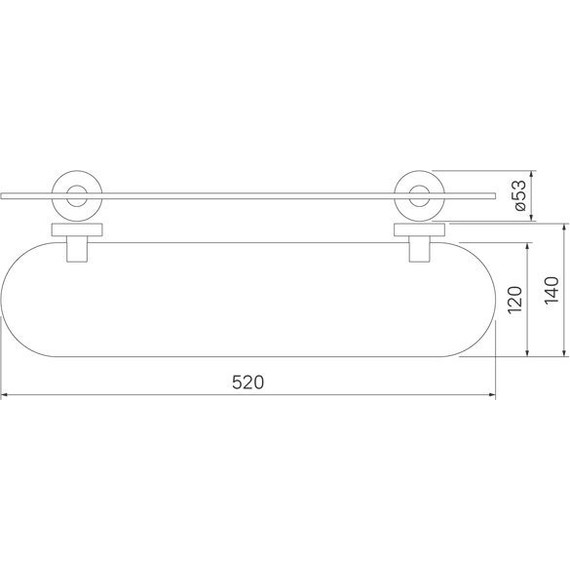 Стеклянная полка Iddis Sena SENSSG0i44 - фото 4