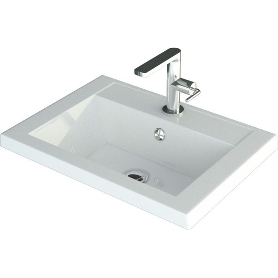 Тумба подвесная с раковиной Art&Max Family-500-2C-SO-PE 50 см, бетон экзотик - фото 4