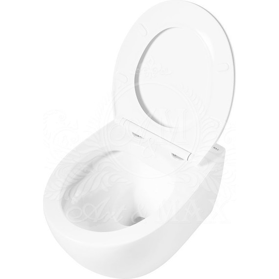 Унитаз подвесной безободковый Art&Max Elegant AM9316CHR - фото 8