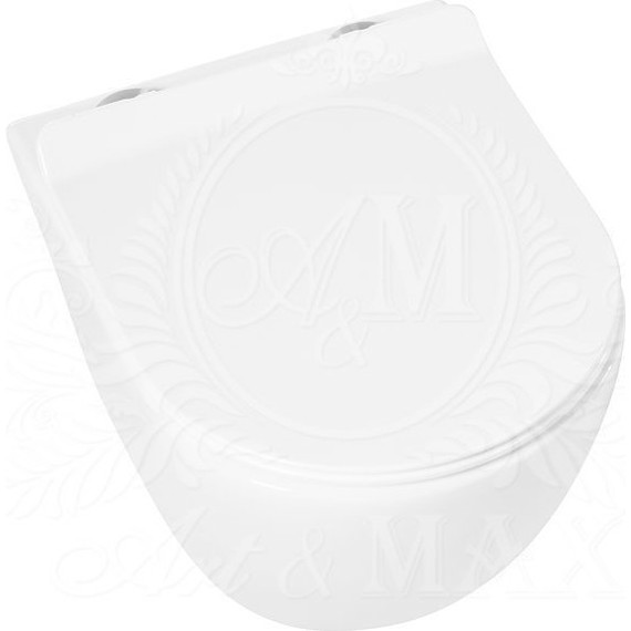 Унитаз подвесной безободковый Art&Max Ovale AM011CHR, Цвет производителя: белый - фото 4