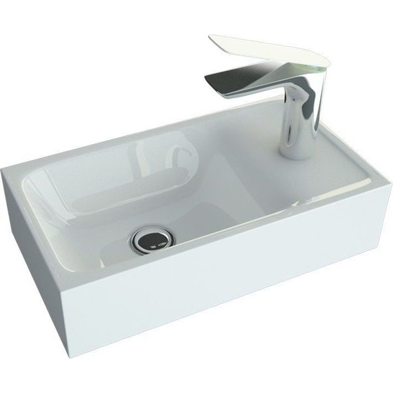 Тумба подвесная с раковиной Art&Max Family-400-1D-SO-CV 40 см, цемент - фото 4