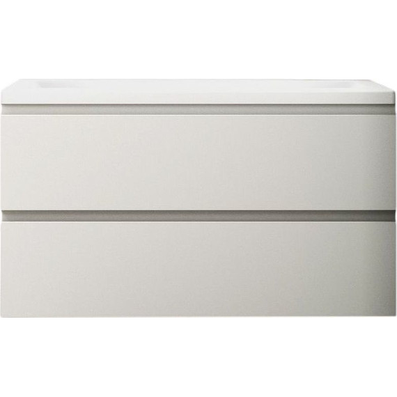 Тумба подвесная с раковиной Art&Max AM-Bianchi-1000-2C-SO-BM 100 см, белый матовый - фото 