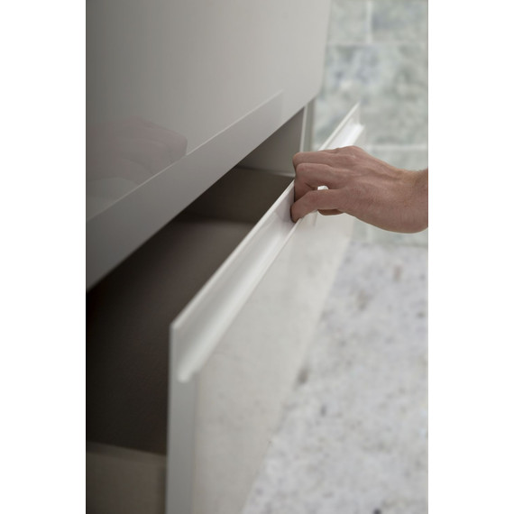 Тумба подвесная с раковиной Art&Max AM-Bianchi-750-2C-SO-BL 75 см, белый глянец, Цвет фасада: белый - фото 4