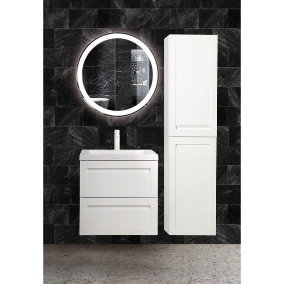 Пенал подвесной Art&Max AM-Platino-1500-2A-SO-BL 40 см, белый глянец - фото 2