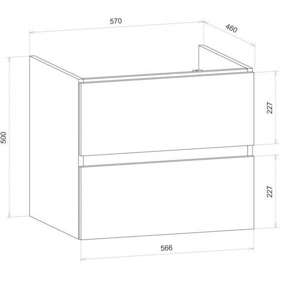 Тумба подвесная с раковиной Art&Max AM-Techno-600-2C-SO-LW674 60 см, дуб мадейра янтарь - фото 15