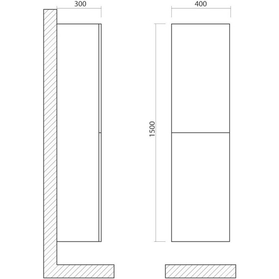 Пенал подвесной Art&Max AM-Verona-Push-1500-2A-SC-Ven 40 см, венециано - фото 5