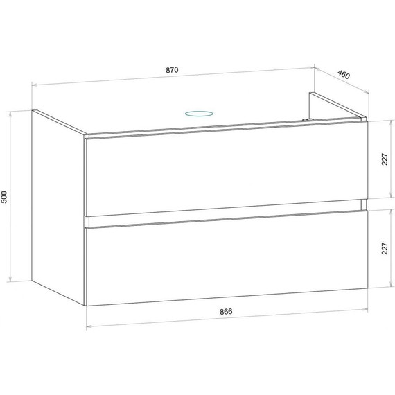 Тумба подвесная с раковиной Art&Max AM-Techno-900-2C-SO-LS935 90 см, бетон лофт натуральный - фото 9
