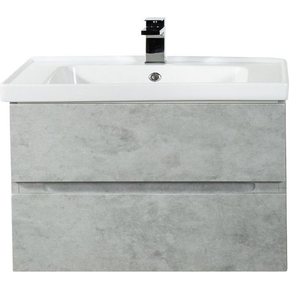 Тумба подвесная с раковиной Art&Max AM-Techno-900-2C-SO-LS935 90 см, бетон лофт натуральный - фото 