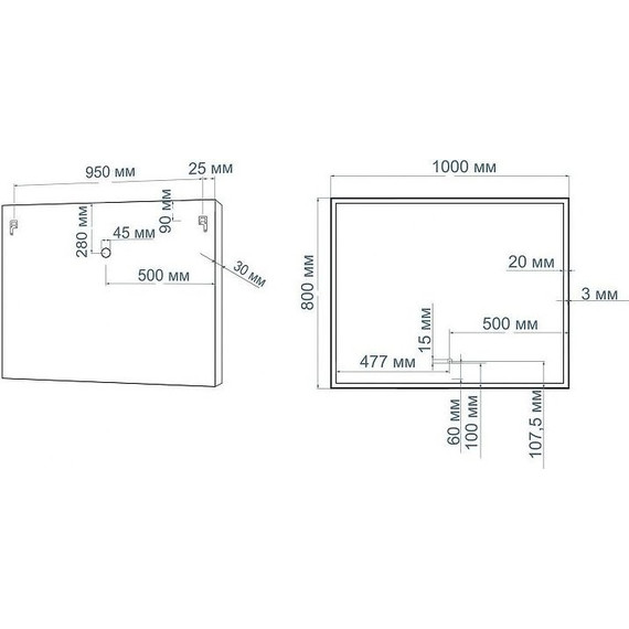 Зеркало Art&Max Arezzo Led 100 см AM-Are-1000-800-DS-FC, хром - фото 6