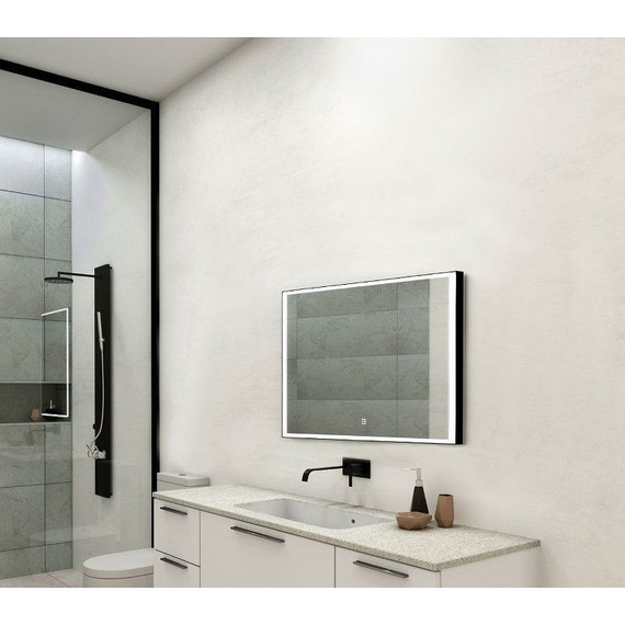 Зеркало Art&Max Arezzo Led 120 см AM-Are-1200-800-DS-FC-H-Nero, черный - фото 2