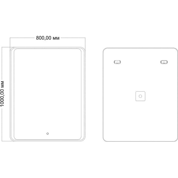 Зеркало Art&Max Elegant Led 80 см AM-Ele-800-1000-DS-F - фото 3