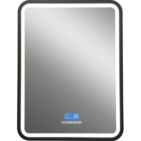 Зеркало Art&Max Genova Led 60 см AM-Gen-600-800-S-F-MFP, черный - фото 