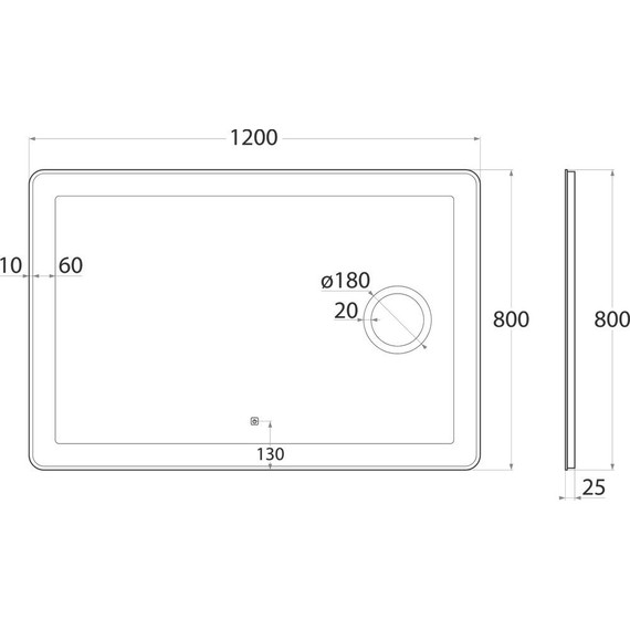 Зеркало Art&Max Latina Led 120 см AM-Lat-1200-800-DS-F-X3 - фото 4
