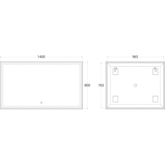 Зеркало Art&Max Monza Led 140 см AM-Mon-1400-800-DS-F - фото 5