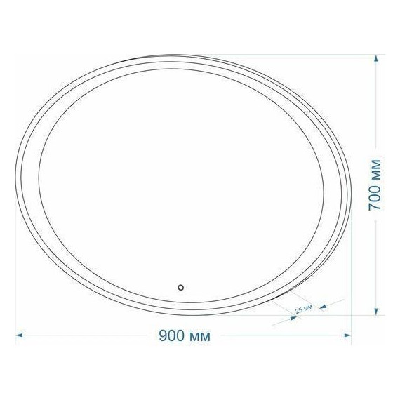 Зеркало Art&Max Pescara Led 90 см AM-Pes-900-700-DS-F - фото 6