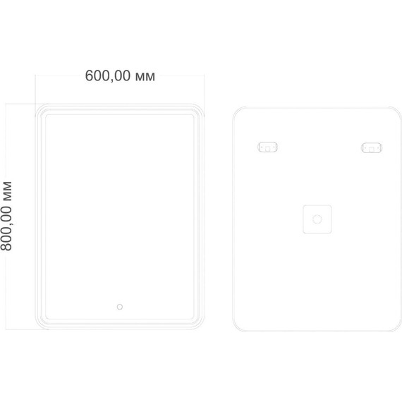 Зеркало Art&Max Tito Led 60 см AM-Tit-600-800-DS-F - фото 3