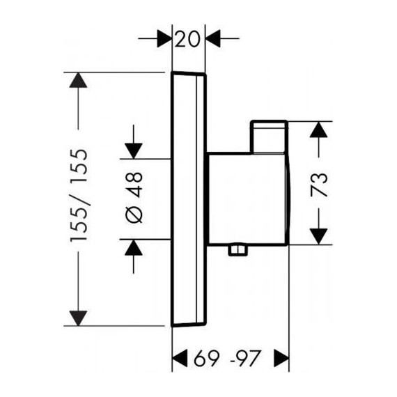 Термостат для душа Hansgrohe Shower Select 15760670, черный матовый - фото 2