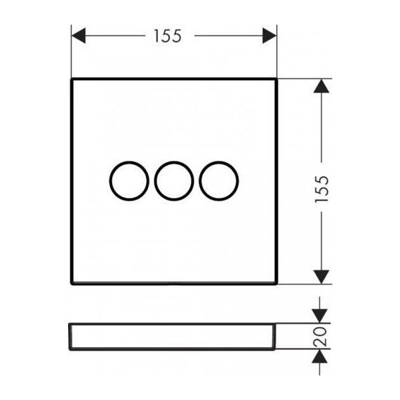 Переключатель потоков на три потребителя Hansgrohe Shower Select 15764670, черный матовый - фото 2