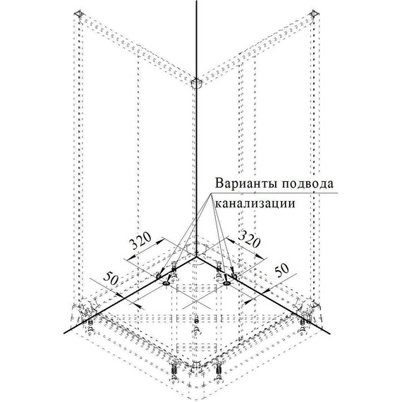 Душевое ограждение Радомир Дрим 110x110 см, белый/матовое - фото 5