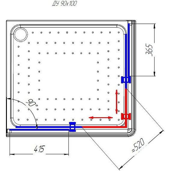 Душевое ограждение Радомир Дрим 100x90 см, белый/матовое - фото 3