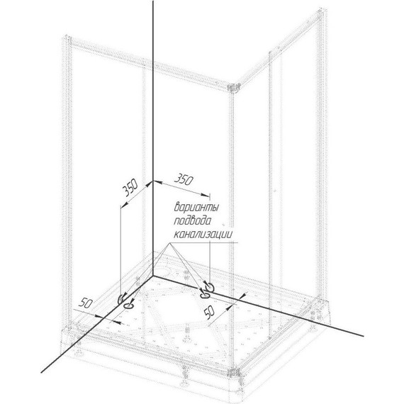Душевое ограждение Радомир Дрим 100x90 см, белый/матовое - фото 5
