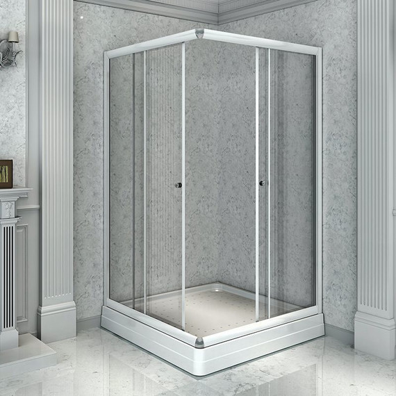 Душевое ограждение Радомир Дрим 90x90 см, белый/прозрачное - фото 