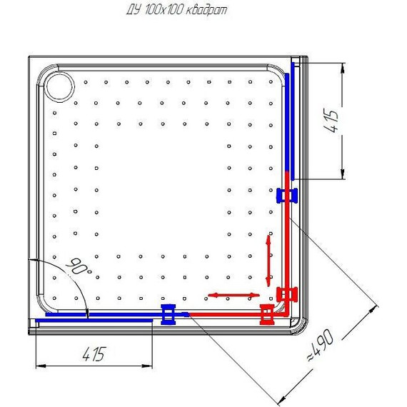 Душевое ограждение Радомир Дрим 100x100 см, белый/матовое - фото 3