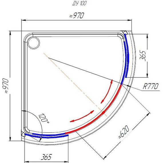 Душевое ограждение Радомир Найт 100x100 см, белый/матовое - фото 4