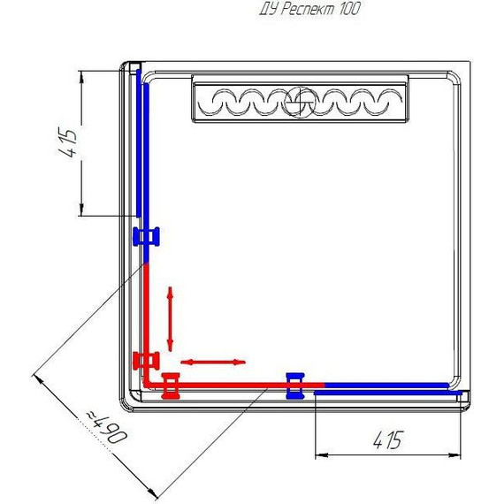 Душевое ограждение Радомир Респект 100x100 см без поддона, белый/матовое - фото 9