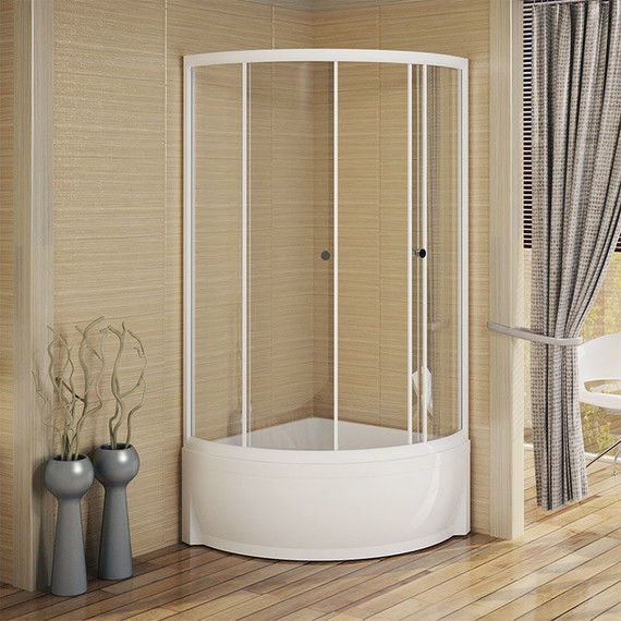 Душевое ограждение Радомир Соул 1 90x90 см, белый/прозрачное - фото 